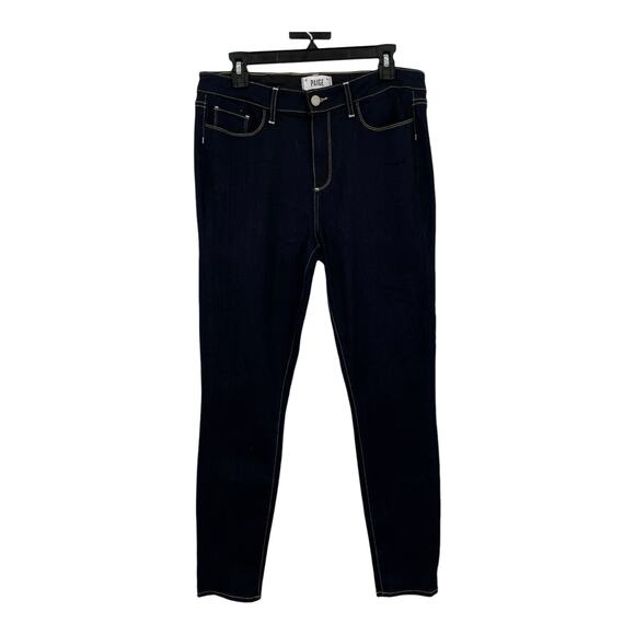 Paige jeans Hoxton Transcend High-Rise Ultra Skinny dark blue size 32 - Picture 1 of 7